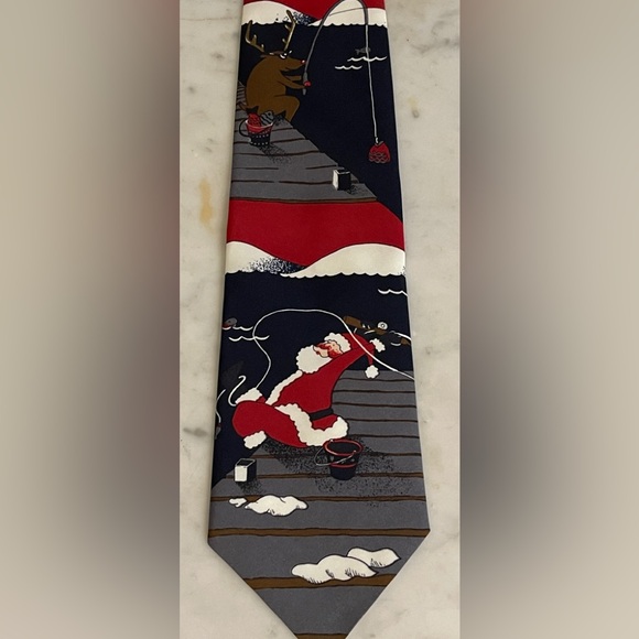 Specialties Santa and Reindeer Fishing Hallmark - Picture 1 of 6